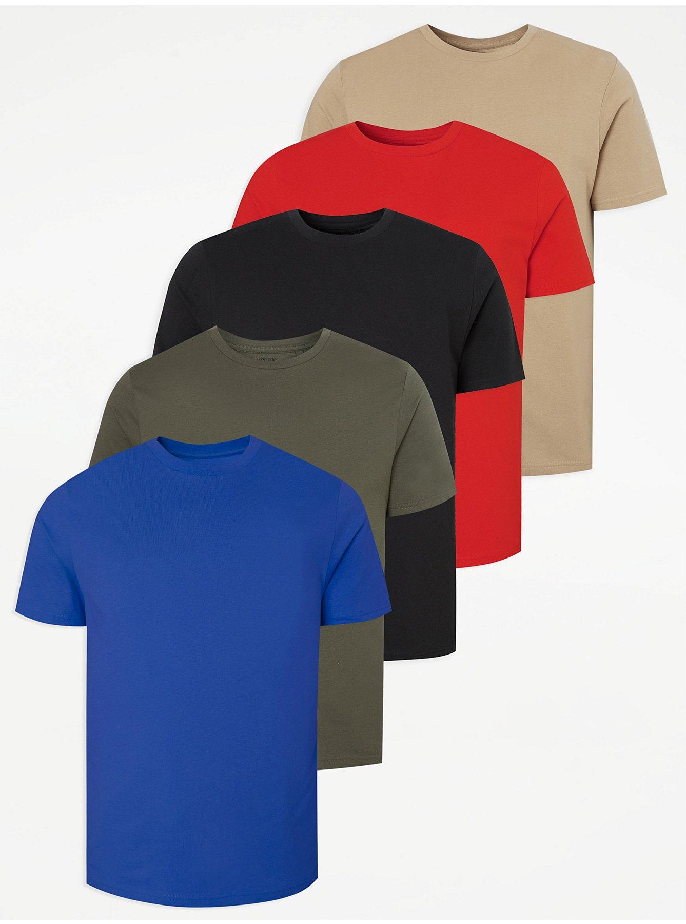 Confort au quotidien : lot de 5 t-shirts en coton